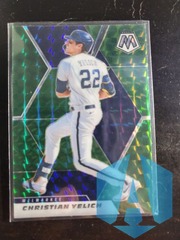 2021 Panini Mosaic Christian Yelich #47 Green Mosaic Parallel Prizm Brewers